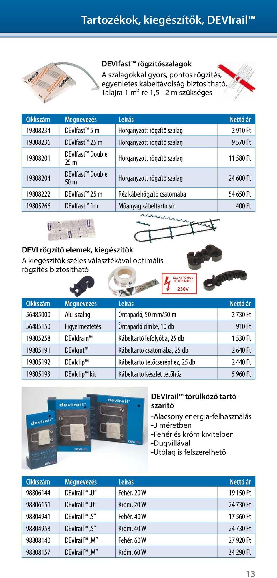 Double 50 m Horganyzott rögzítő szalag Horganyzott rögzítő szalag 11 580 Ft 24 600 Ft 19808222 DEVIfast 25 m Réz kábelrögzítő csatornába 54 650 Ft 19805266 DEVIfast 1m Műanyag kábeltartó sín 400 Ft