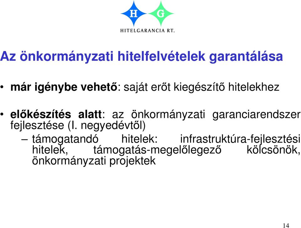 garanciarendszer fejlesztése (I.