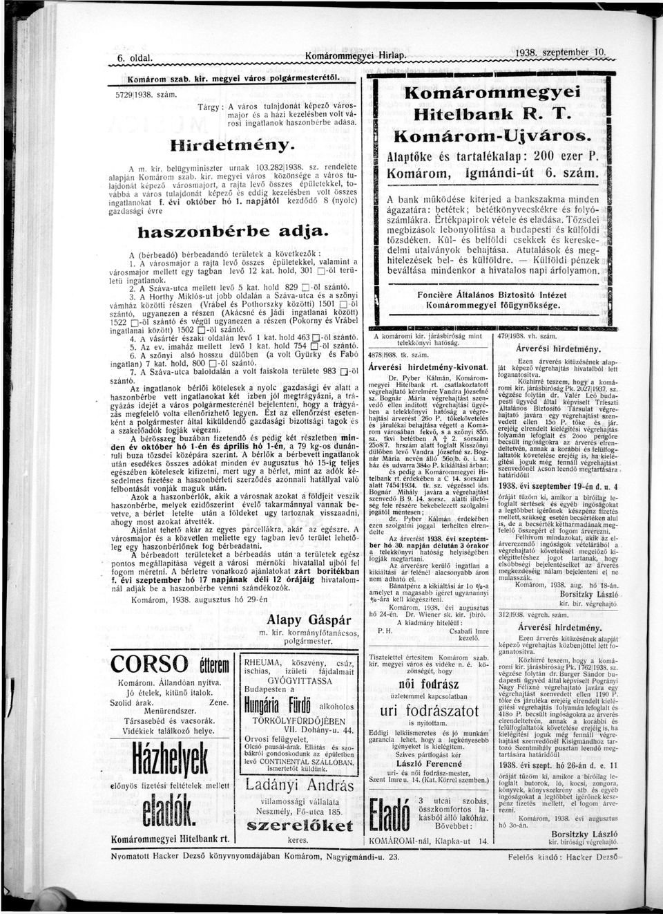 6. ő ó ú ű ő ( v G ü F ó ) 7. 800 - ö ó. 7. S v - c v f ü 9 8 3 - ö ó. ő ö c v v j ó j v p j fő v ő ő. E ő p ü ő ő ó f j v. ö ú f ő p v ó ó 1- p ó 1-79 - ú ő ö p. ő v ö ó v ó 15- j ö f ó f ő vó f v j.