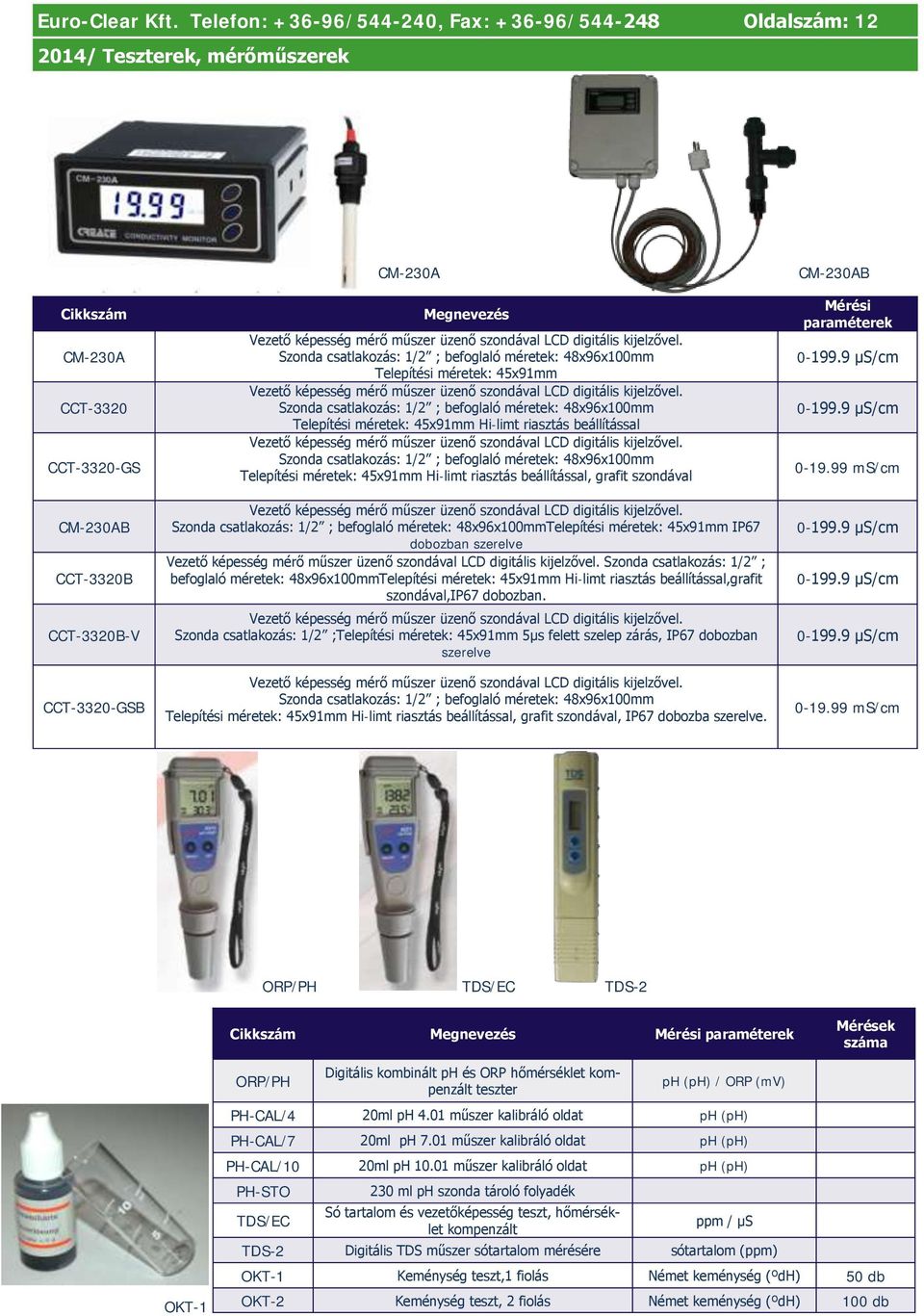 mérő műszer üzenő szondával LCD digitális kijelzővel.