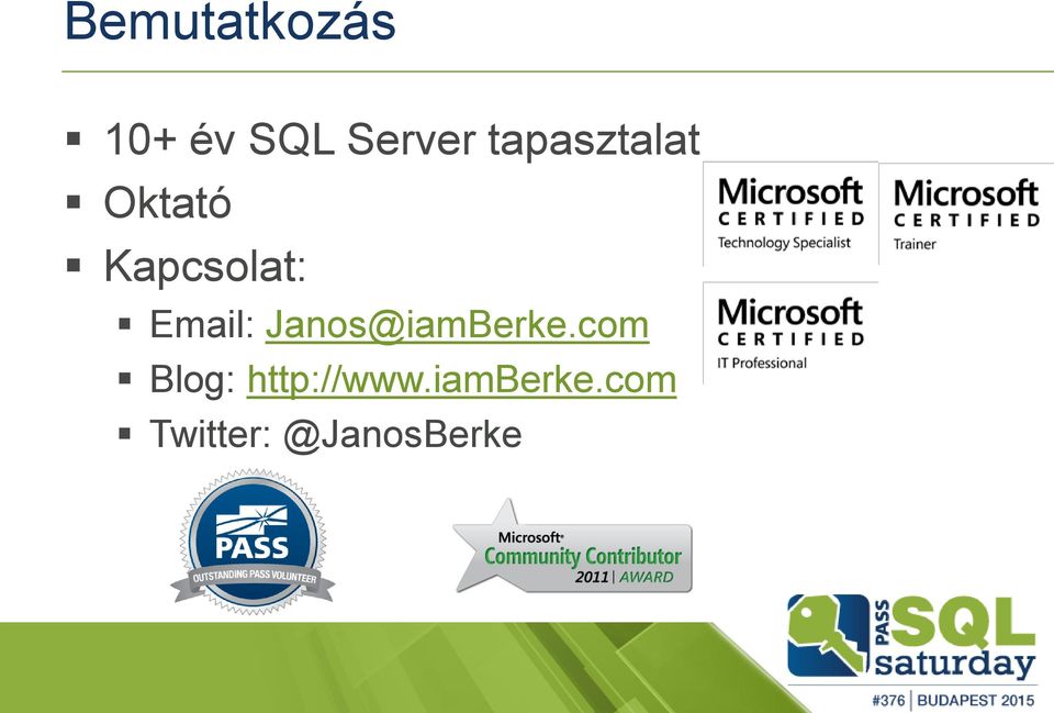 Email: Janos@iamBerke.