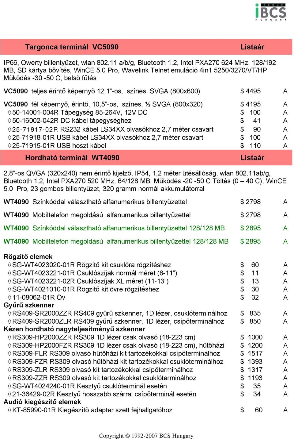 SVG (800x320) 4195 50-14001-004R Tápegység 85-264V, 12V DC 100 50-16002-042R DC kábel tápegységhez 41 25-71917-02R RS232 kábel LS34XX olvasókhoz 2,7 méter csavart 90 25-71918-01R USB kábel LS34XX