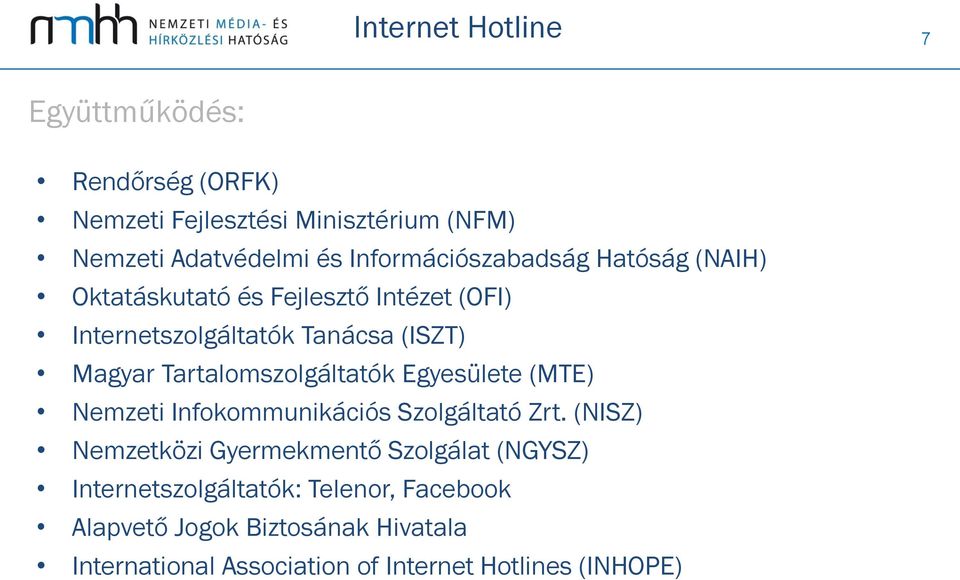 Tartalomszolgáltatók Egyesülete (MTE) Nemzeti Infokommunikációs Szolgáltató Zrt.