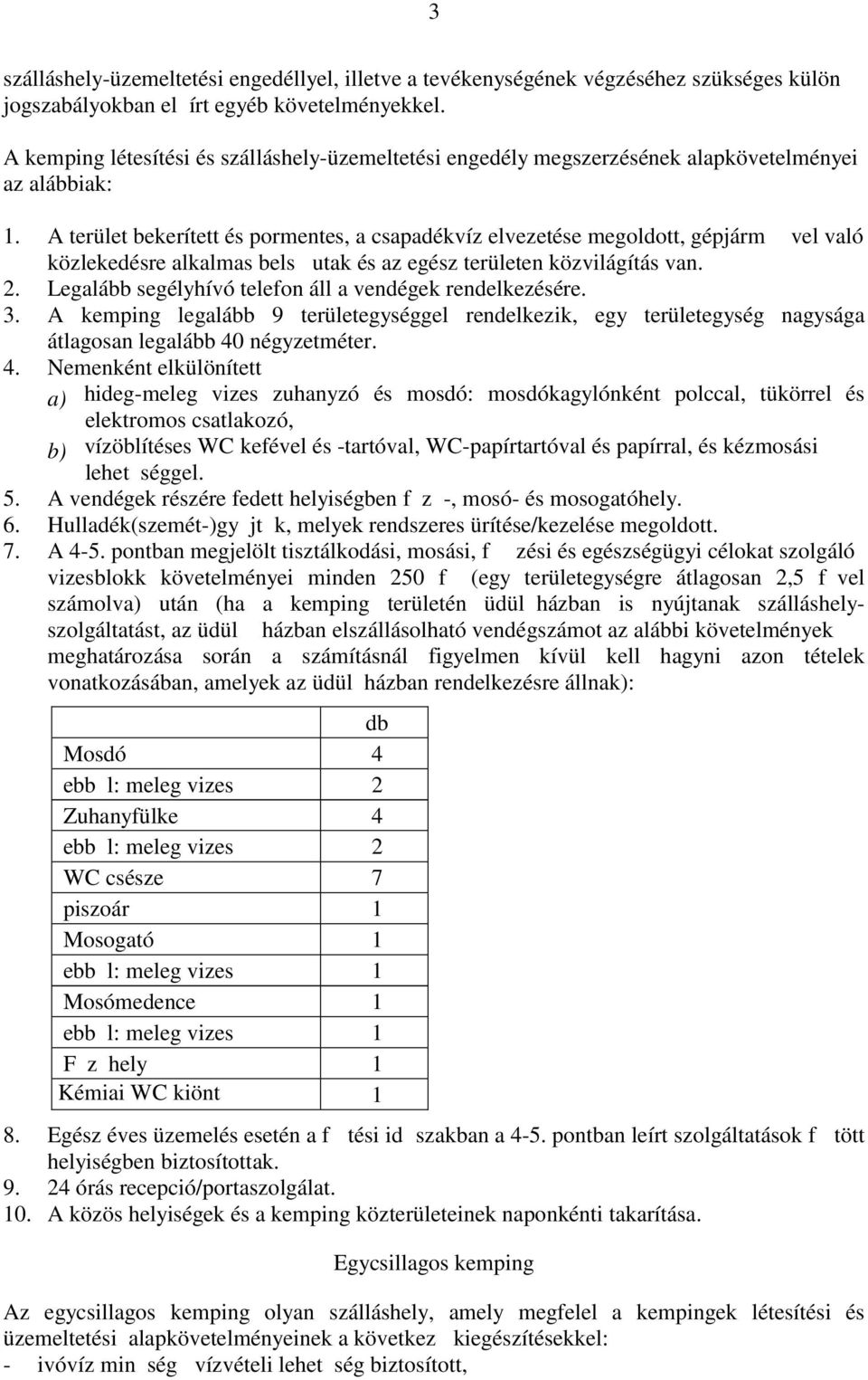 A terület bekerített és pormentes, a csapadékvíz elvezetése megoldott, gépjárm vel való közlekedésre alkalmas bels utak és az egész területen közvilágítás van. 2.