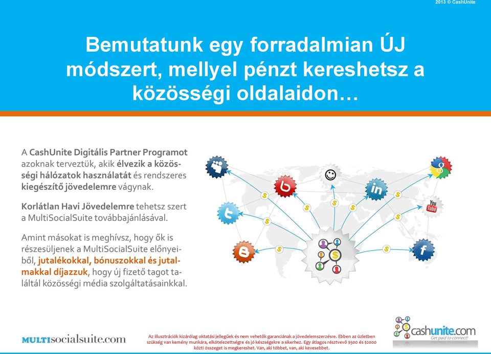 Korlátlan Havi Jövedelemre tehetsz szert a MultiSocialSuite továbbajánlásával.