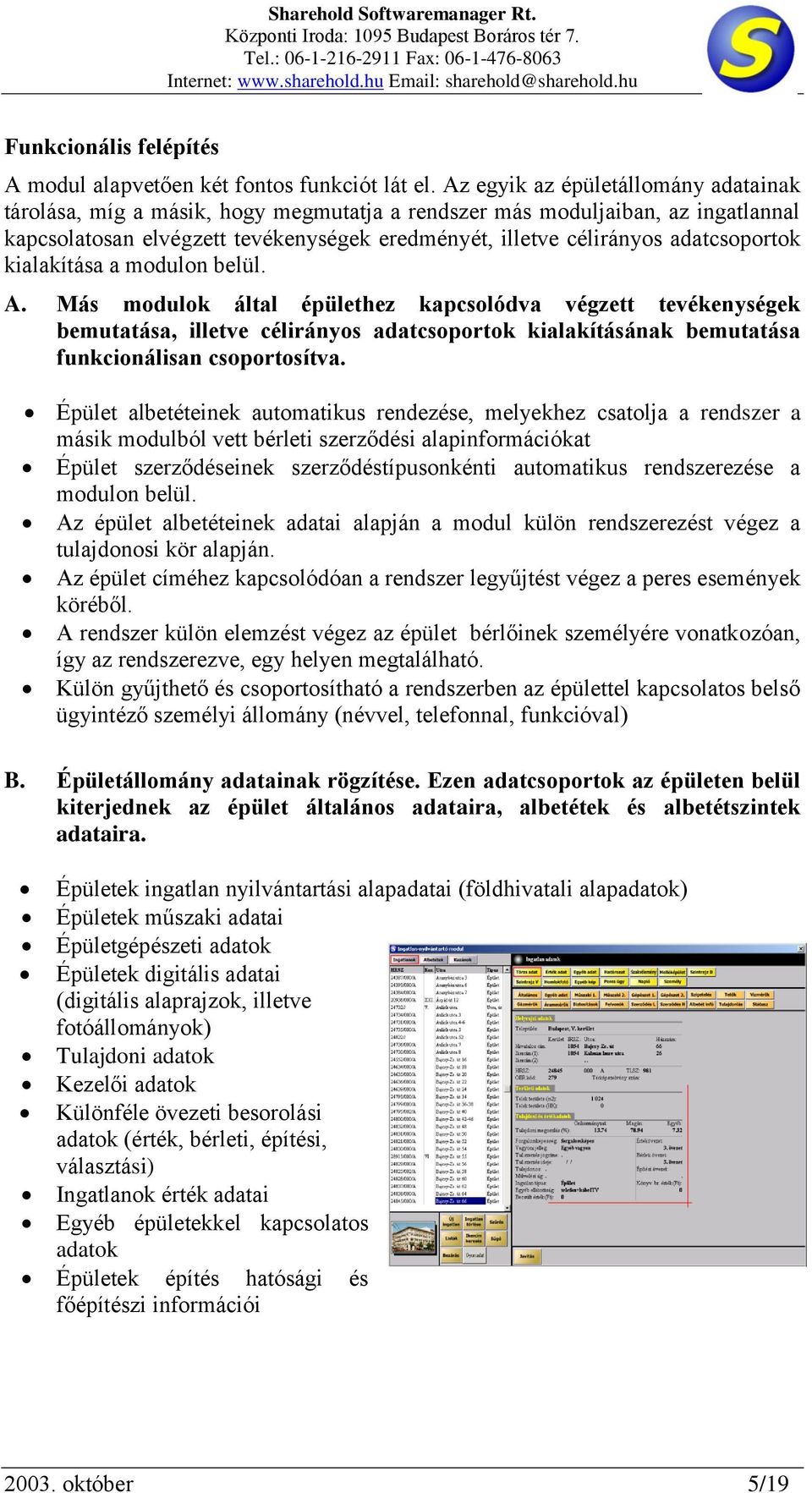 adatcsoportok kialakítása a modulon belül. A.