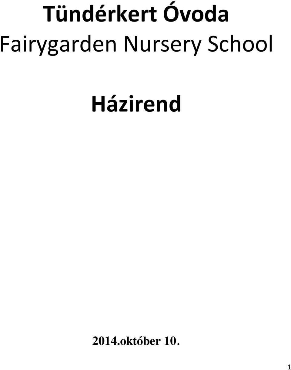 Nursery School