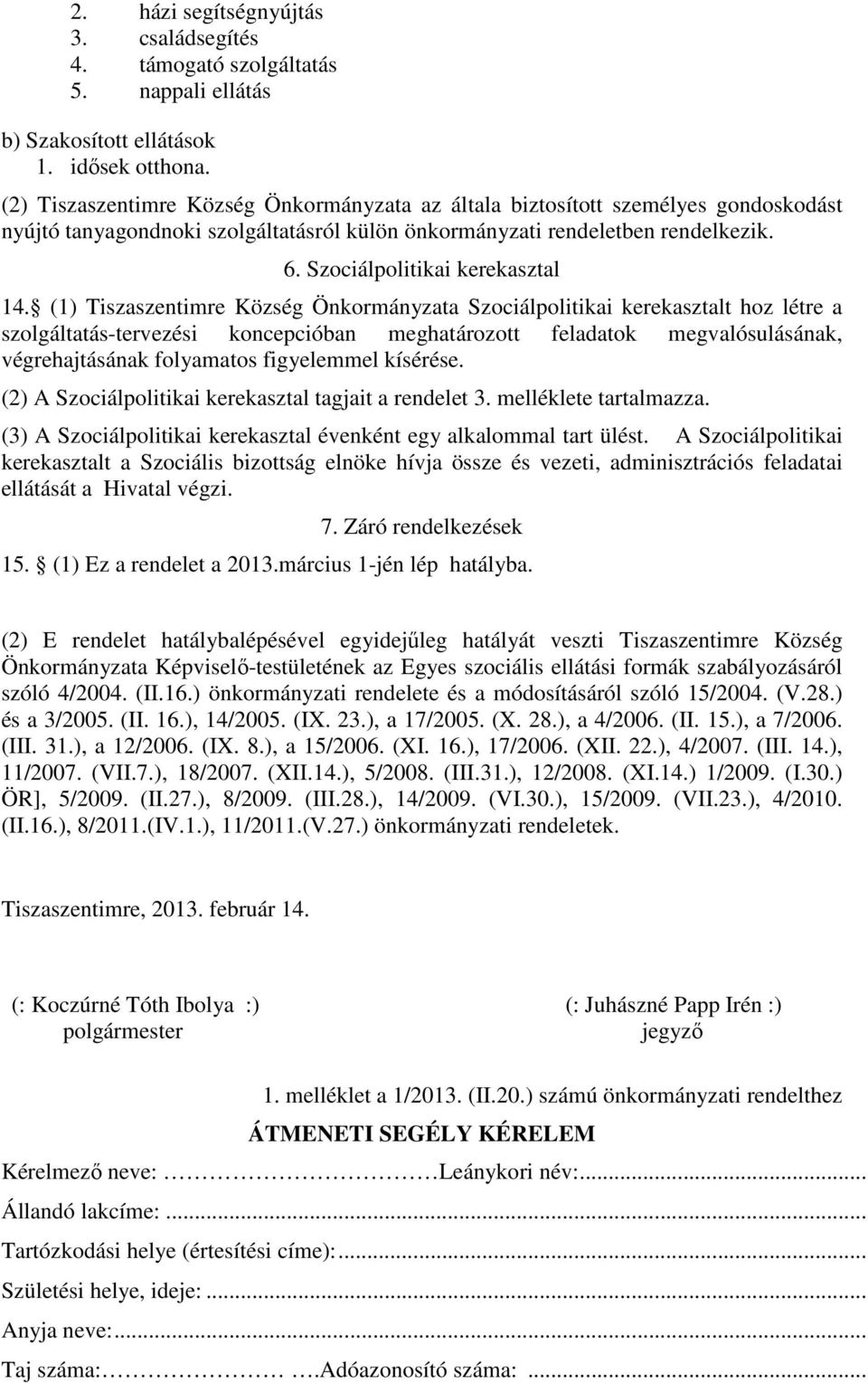 Szociálpolitikai kerekasztal 14.