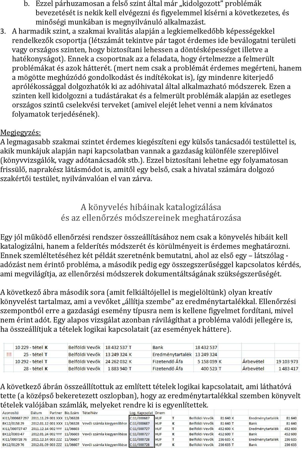 biztosítani lehessen a döntésképességet illetve a hatékonyságot). Ennek a csoportnak az a feladata, hogy értelmezze a felmerült problémákat és azok hátterét.