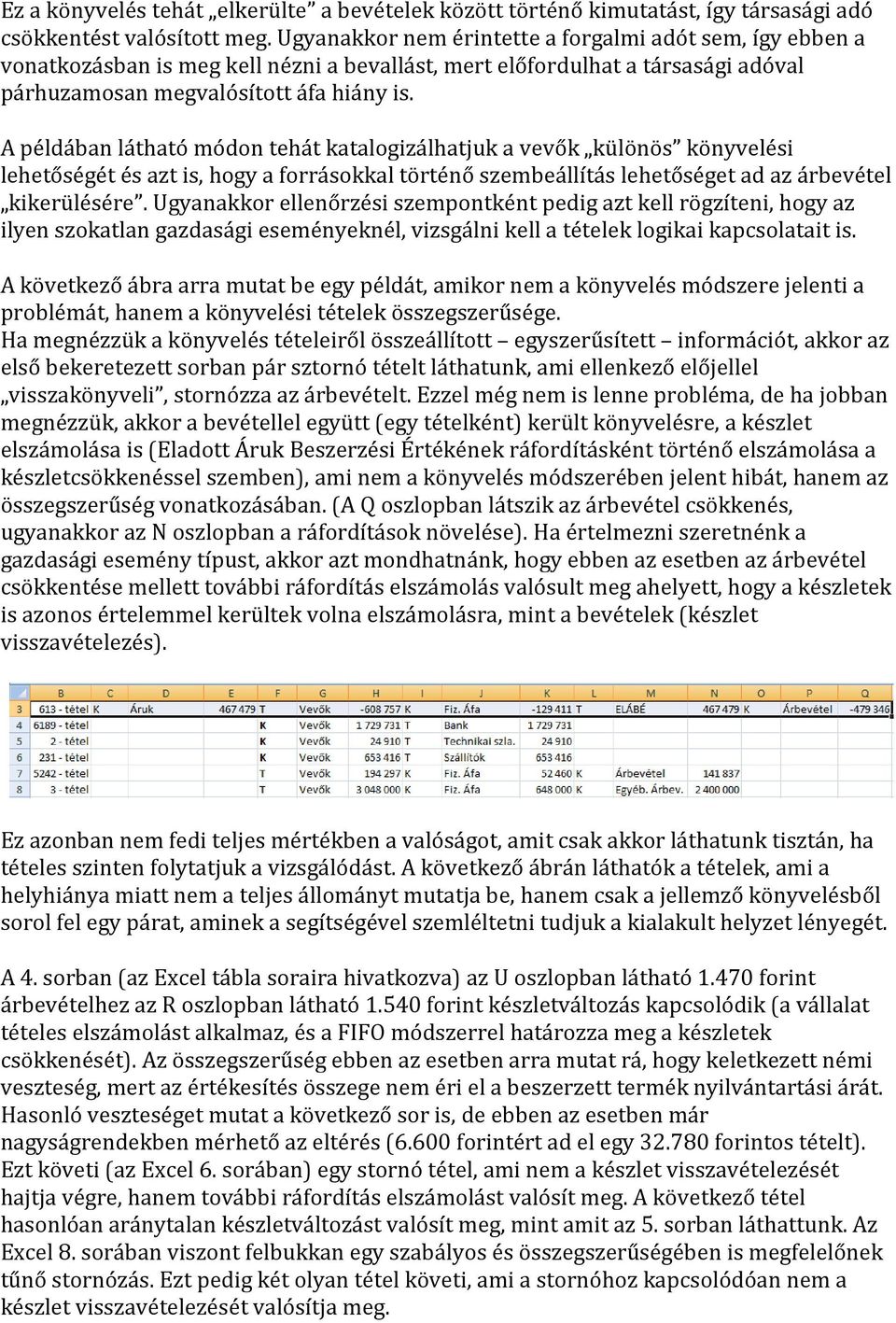 A példában látható módon tehát katalogizálhatjuk a vevők különös könyvelési lehetőségét és azt is, hogy a forrásokkal történő szembeállítás lehetőséget ad az árbevétel kikerülésére.