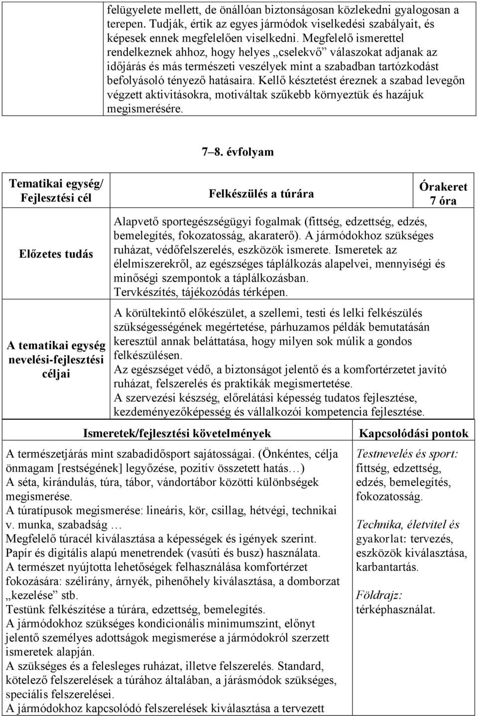 Kellő késztetést éreznek a szabad levegőn végzett aktivitásokra, motiváltak szűkebb környeztük és hazájuk megismerésére. 7 8.