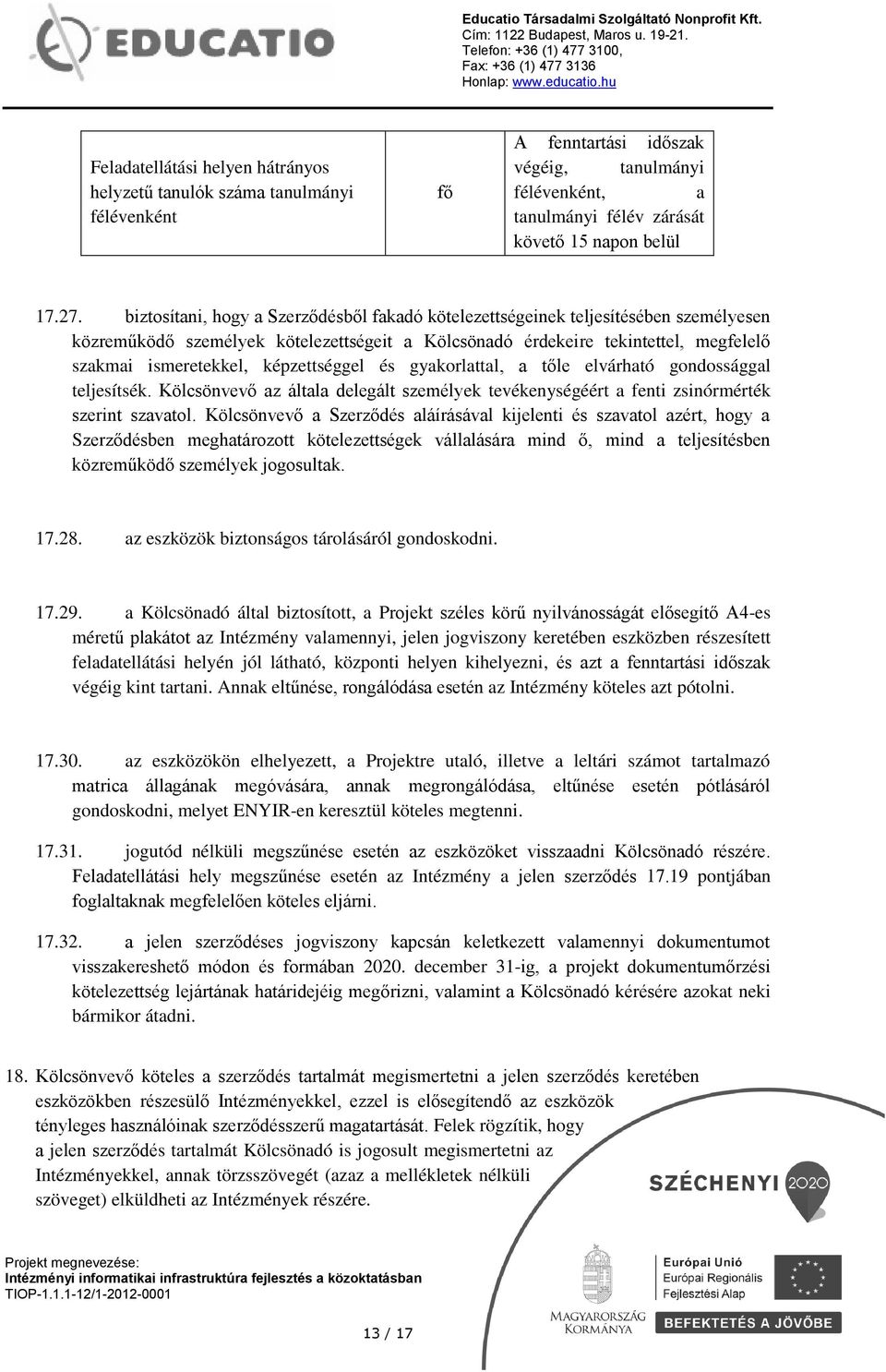 képzettséggel és gyakorlattal, a tőle elvárható gondossággal teljesítsék. Kölcsönvevő az általa delegált személyek tevékenységéért a fenti zsinórmérték szerint szavatol.