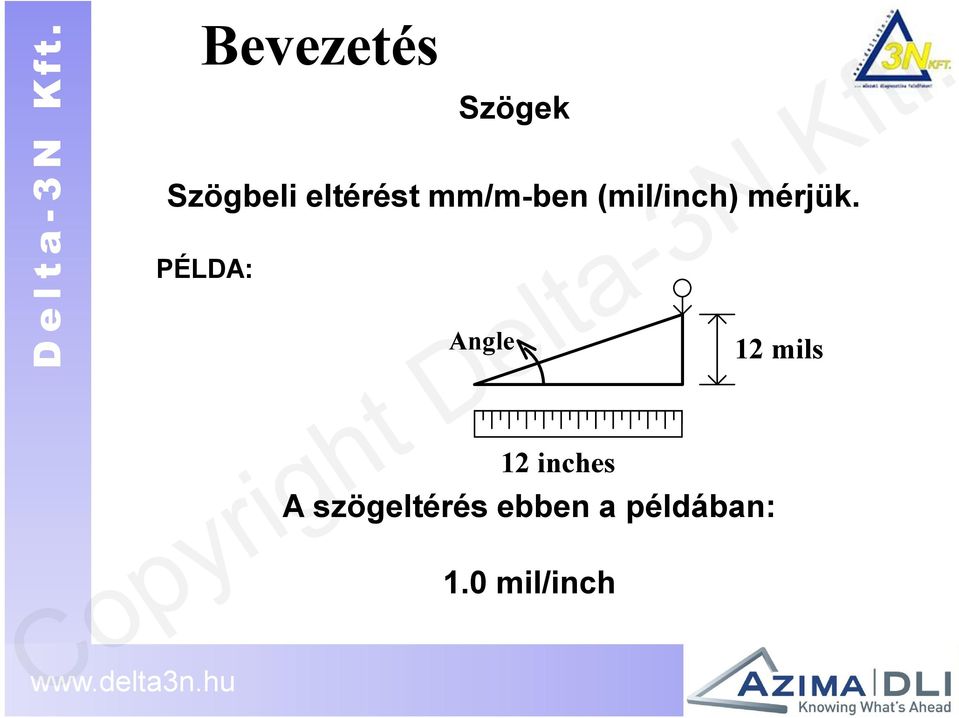 PÉLDA: Szögek Angle 12 inches A