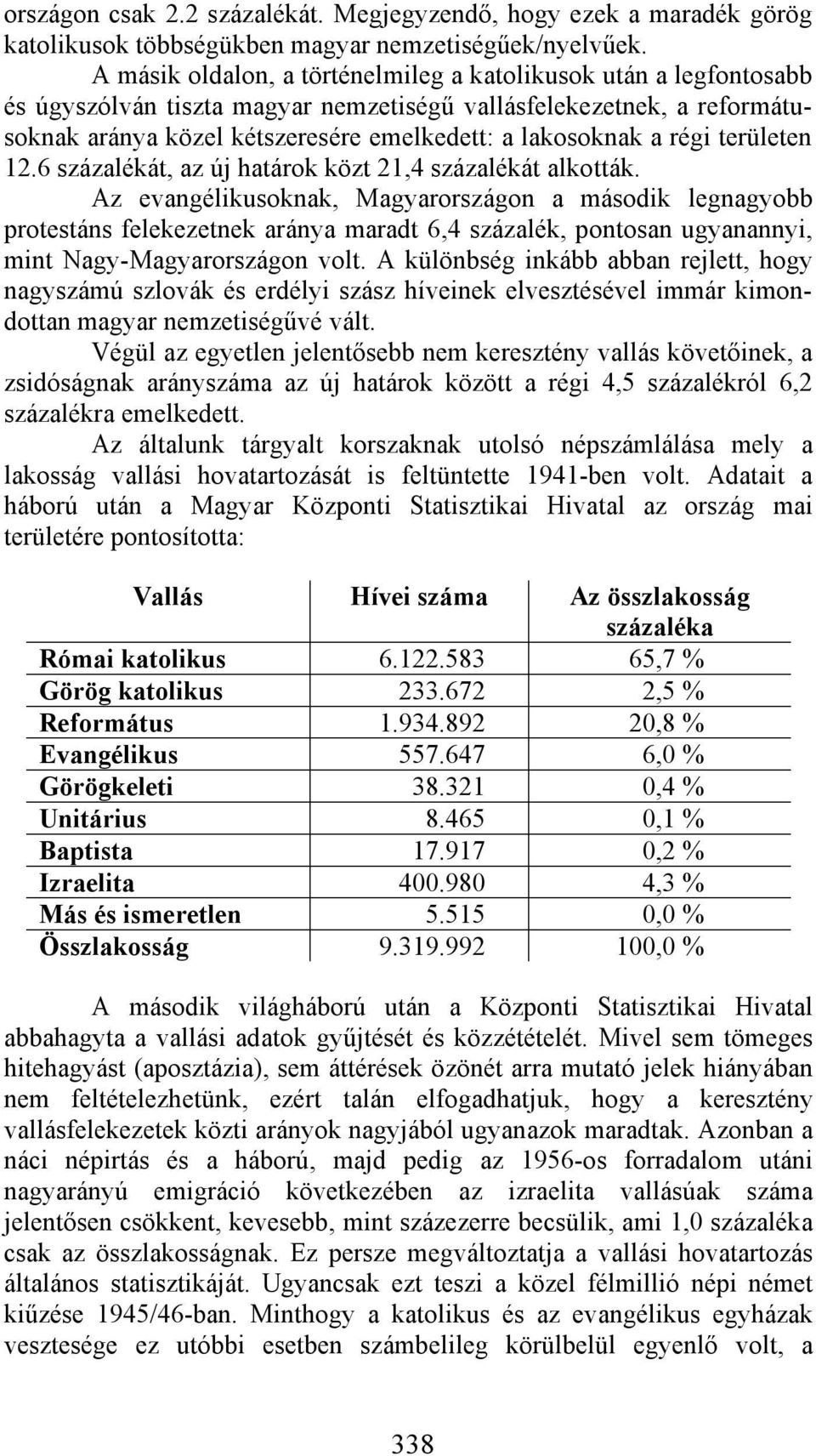 régi területen 12.6 százalékát, az új határok közt 21,4 százalékát alkották.