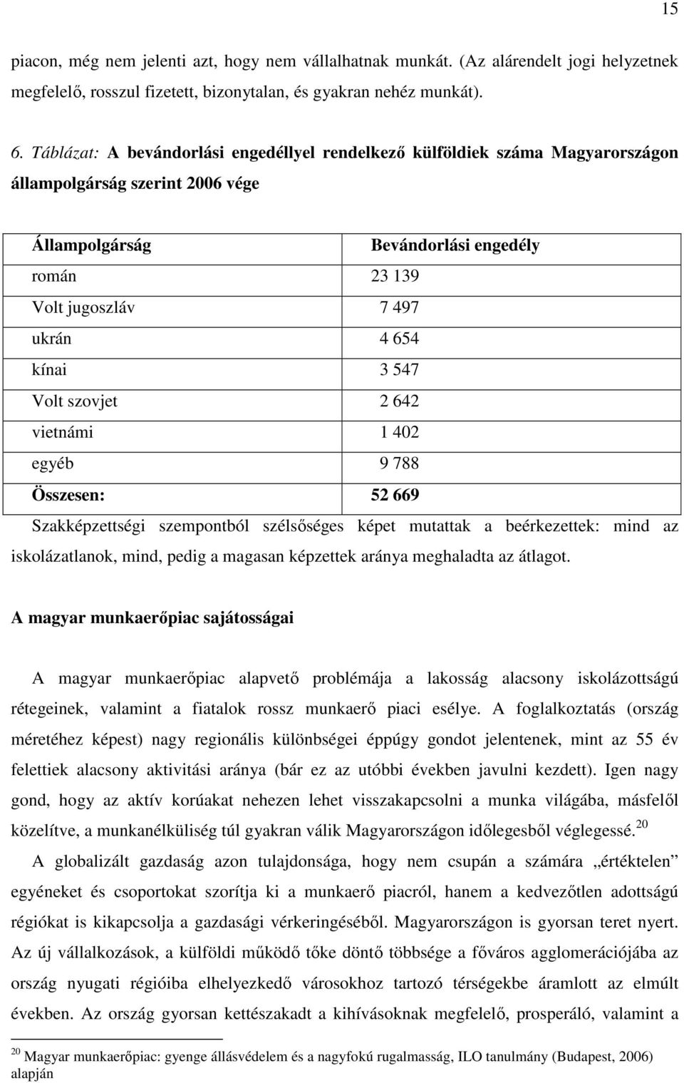 kínai 3 547 Volt szovjet 2 642 vietnámi 1 402 egyéb 9 788 Összesen: 52 669 Szakképzettségi szempontból szélsőséges képet mutattak a beérkezettek: mind az iskolázatlanok, mind, pedig a magasan