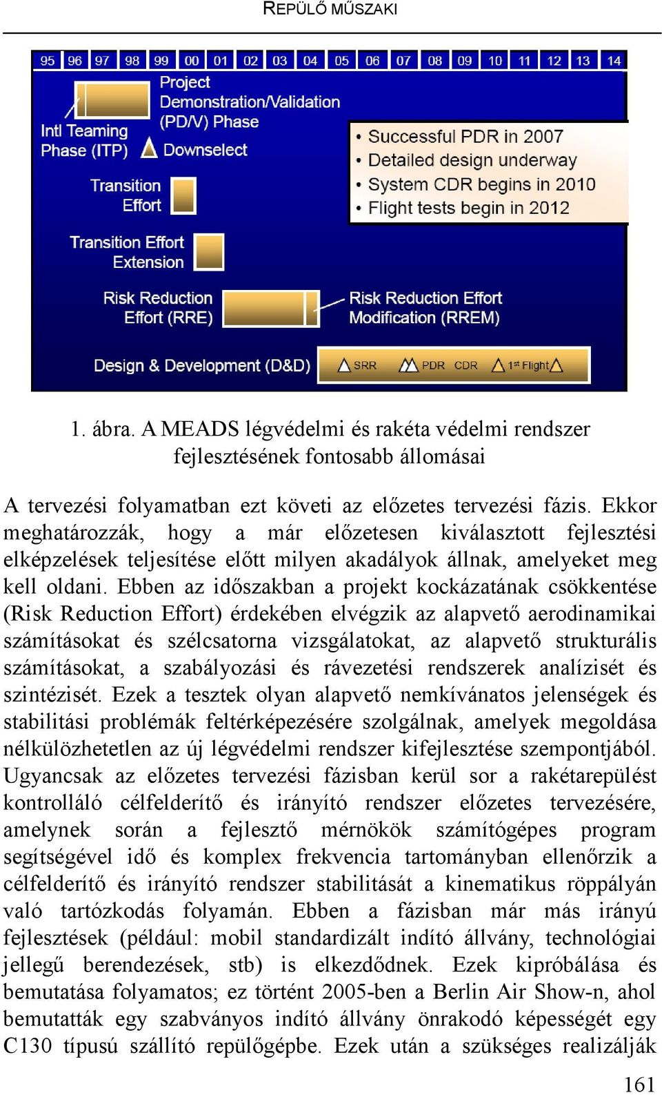 Ebben az idıszakban a projekt kockázatának csökkentése (Risk Reduction Effort) érdekében elvégzik az alapvetı aerodinamikai számításokat és szélcsatorna vizsgálatokat, az alapvetı strukturális
