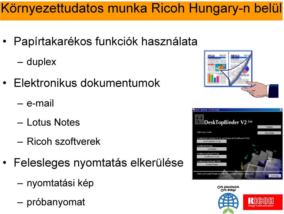 Elektronikus dokumentumok e-mail Lotus Notes Ricoh