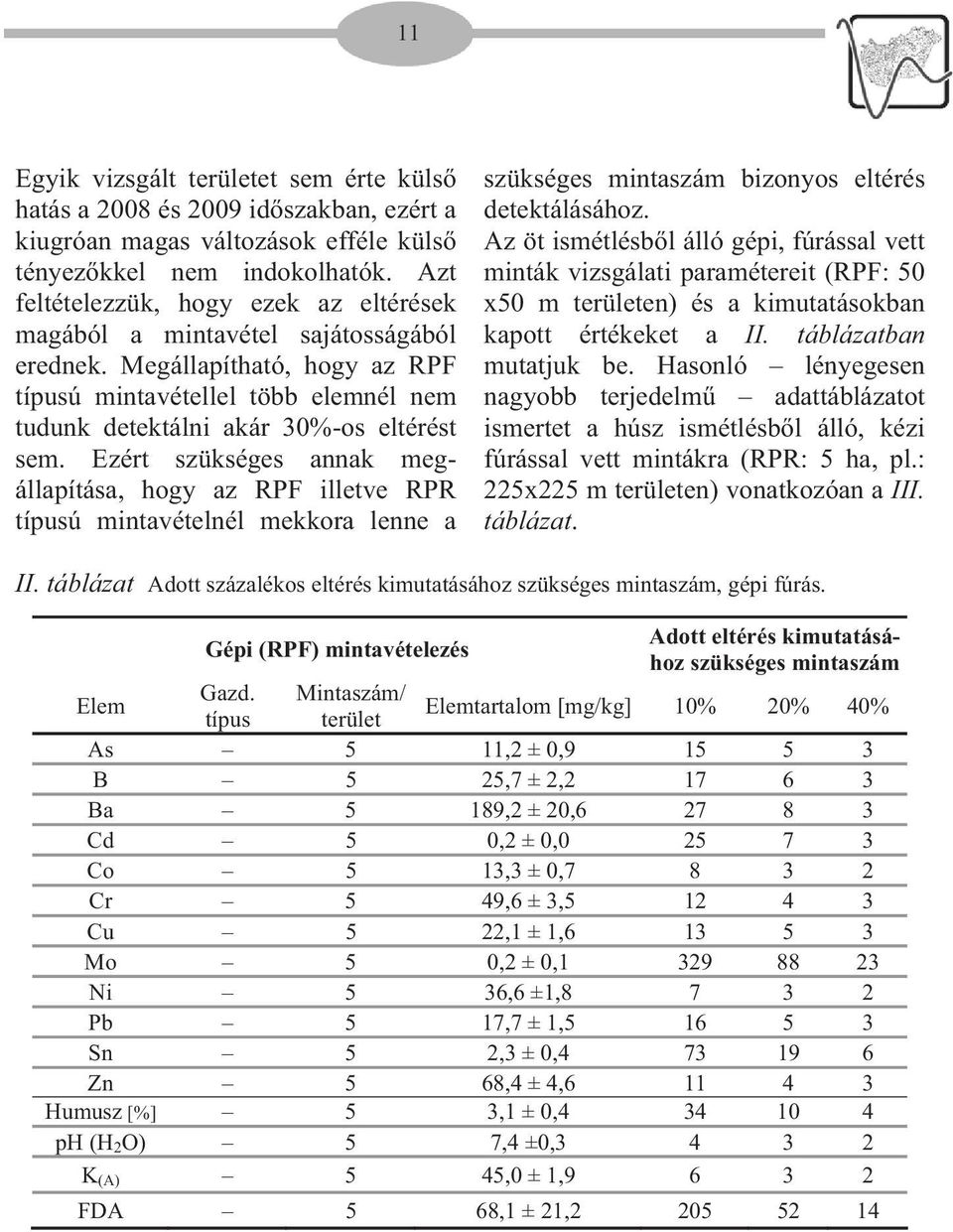 Ezért szükséges annak megállapítása, hogy az RPF illetve RPR típusú mintavételnél mekkora lenne a szükséges mintaszám bizonyos eltérés detektálásához.