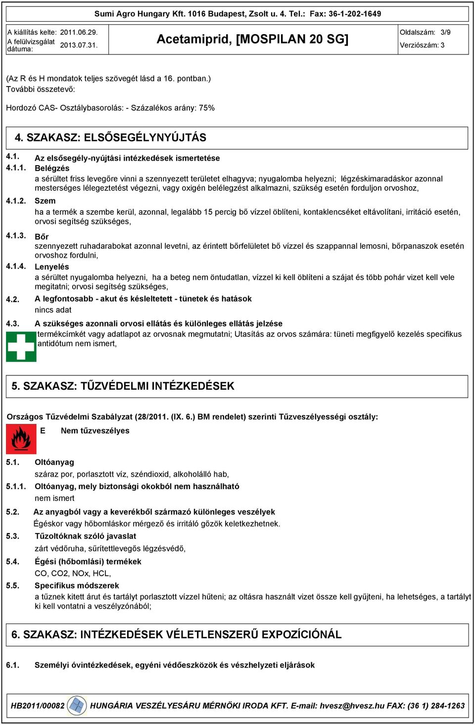 Az elsősegélynyújtási intézkedések ismertetése 4.1.