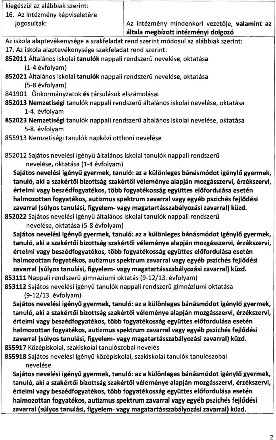 alábbiak szerint: 17.