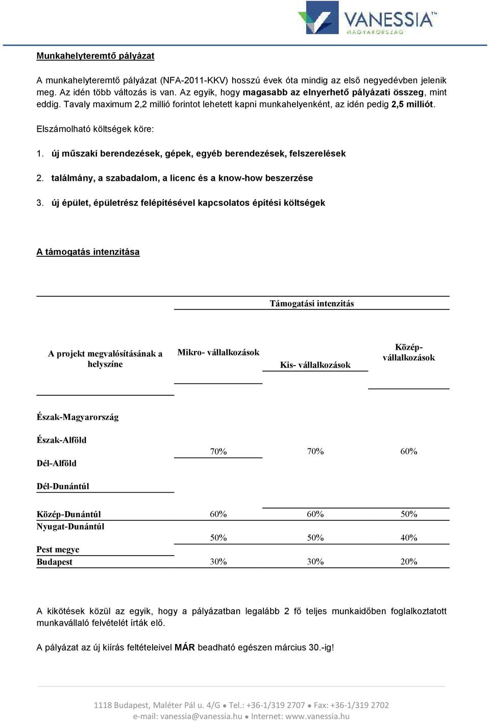 új műszaki berendezések, gépek, egyéb berendezések, felszerelések 2. találmány, a szabadalom, a licenc és a know-how beszerzése 3.