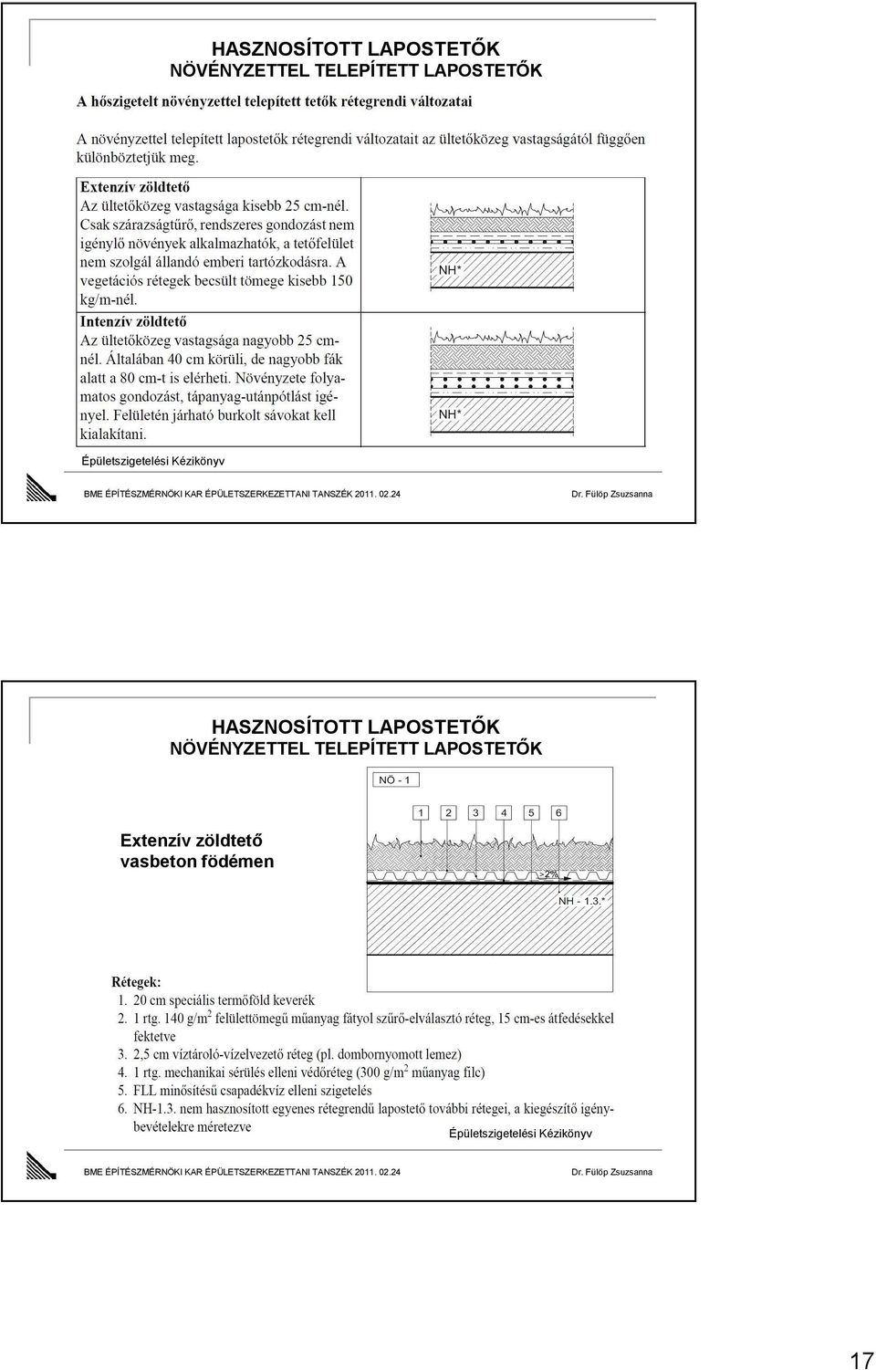 LAPOSTETŐK Extenzív zöldtető vasbeton