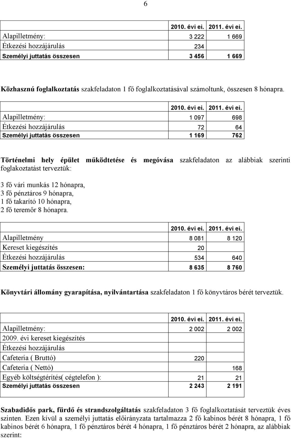 fő vári munkás 12 hónapra, 3 fő pénztáros 9 hónapra, 1 fő takarító 10 hónapra, 2 fő teremőr 8 hónapra.