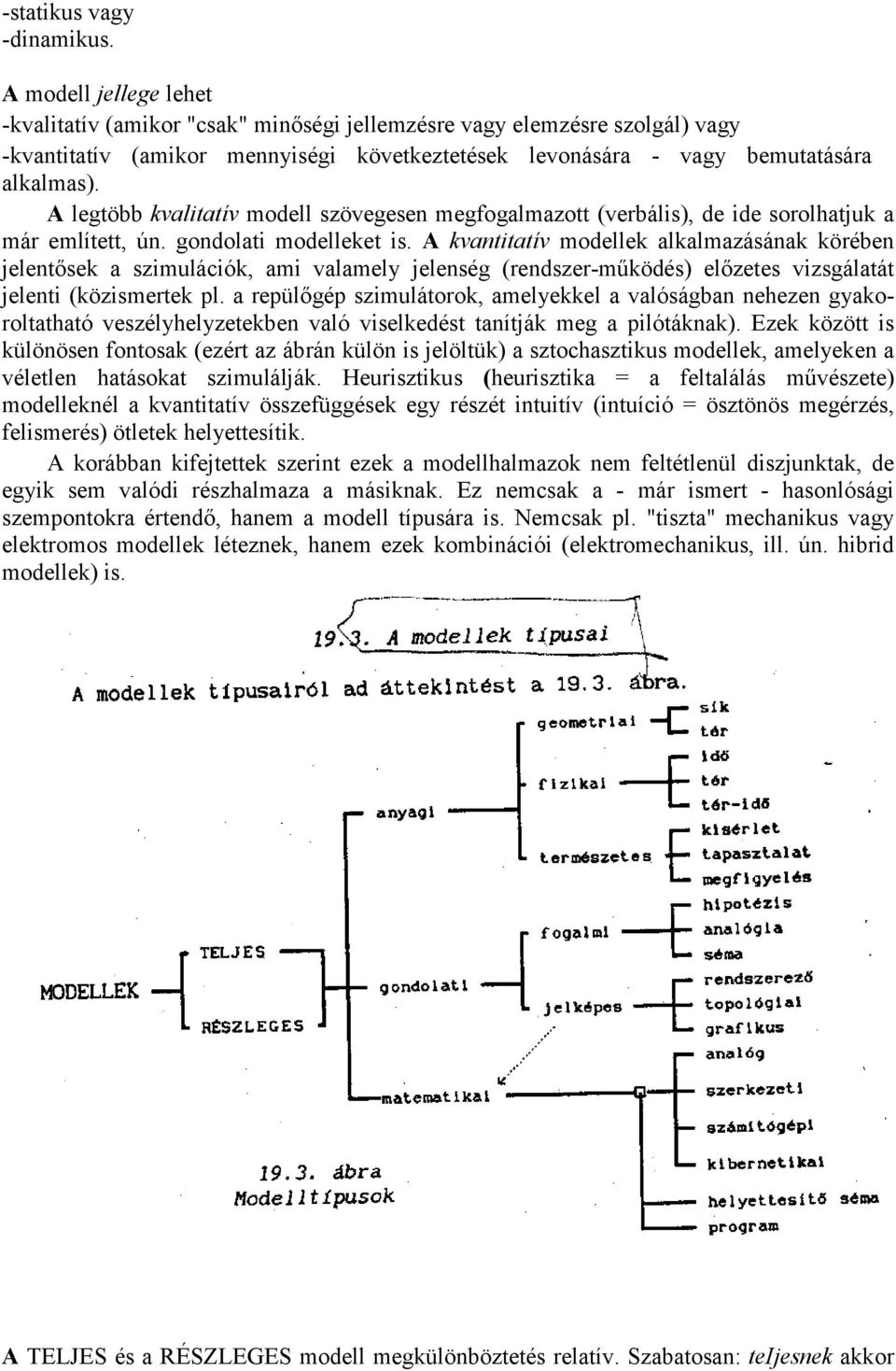 A legtöbb kvalitatív modell szövegesen megfogalmazott (verbális), de ide sorolhatjuk a már említett, ún. gondolati modelleket is.