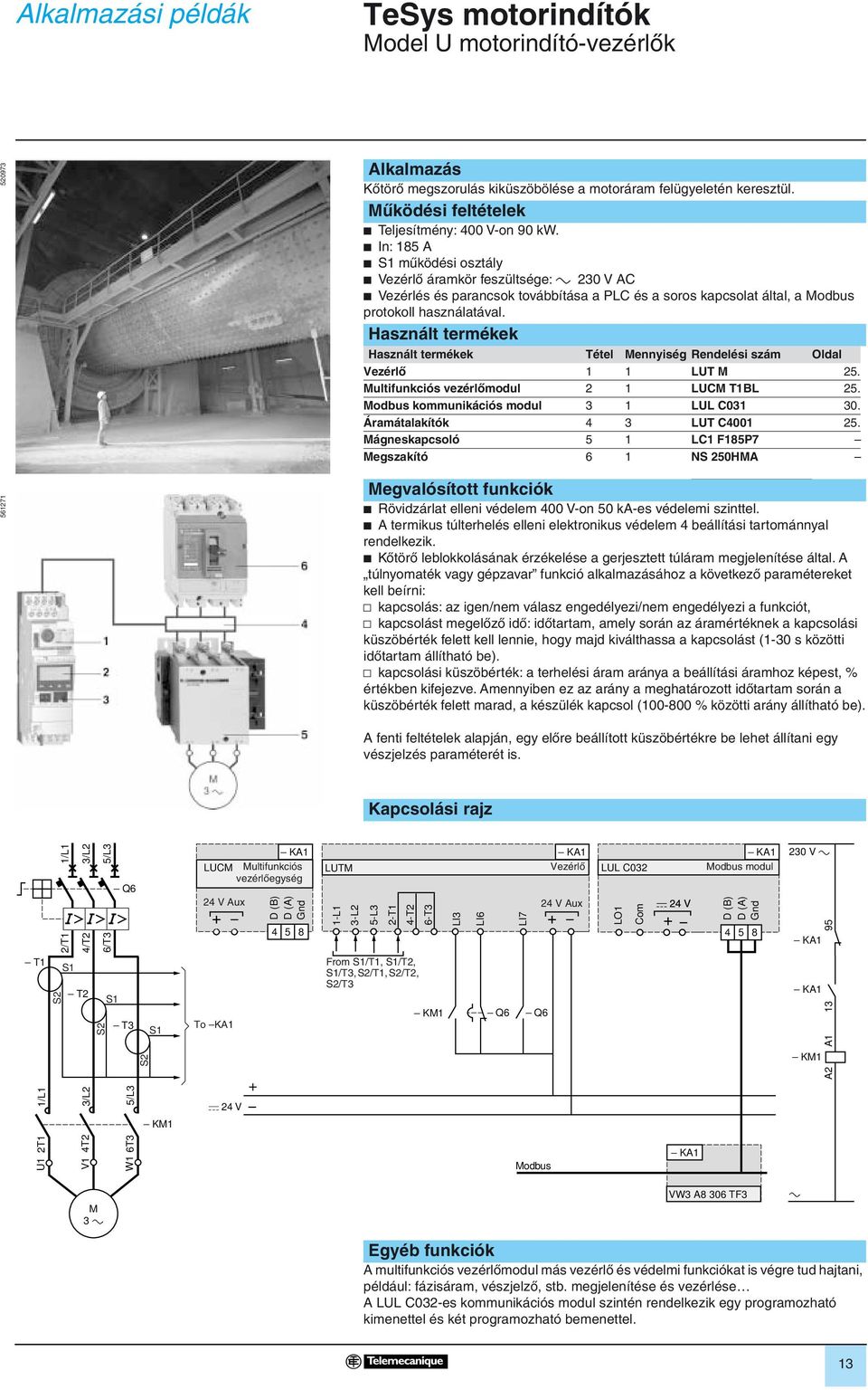 Használt termékek Használt termékek Tétel Mennyiség Rendelési szám Oldal Vezérlô LUT M 5. Multifunkciós vezérlômodul LUCM TBL 5. Modbus kommunikációs modul LUL C0 0. Áramátalakítók LUT C00 5.