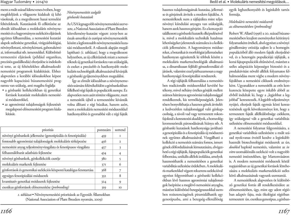 virágzásbiológiai, növény élettani, növénykórtani, gabonakémiai, informatikai stb. ismeretekkel.