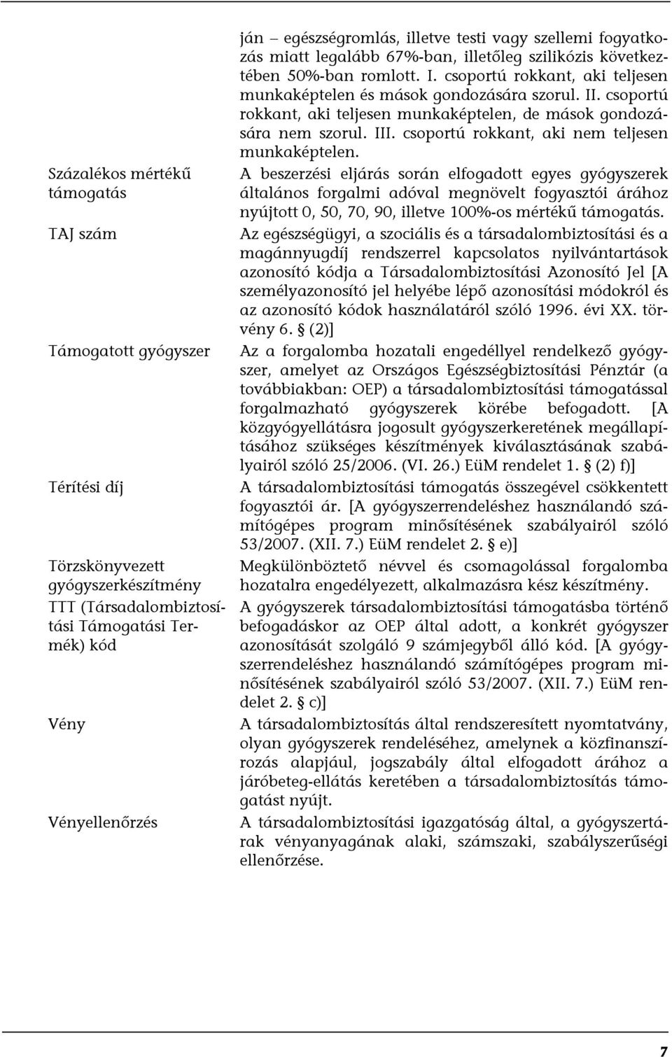 csoportú rokkant, aki teljesen munkaképtelen, de mások gondozására nem szorul. III. csoportú rokkant, aki nem teljesen munkaképtelen.