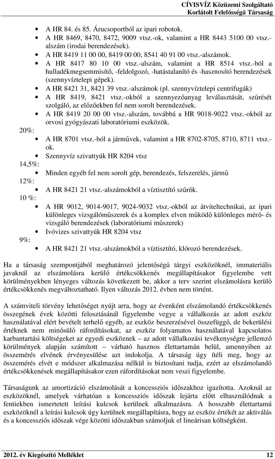 -ból a hulladékmegsemmisítő, -feldolgozó, -hatástalanító és -hasznosító berendezések (szennyvíztelepi gépek). A HR 8421 31, 8421 39 vtsz.-alszámok (pl.