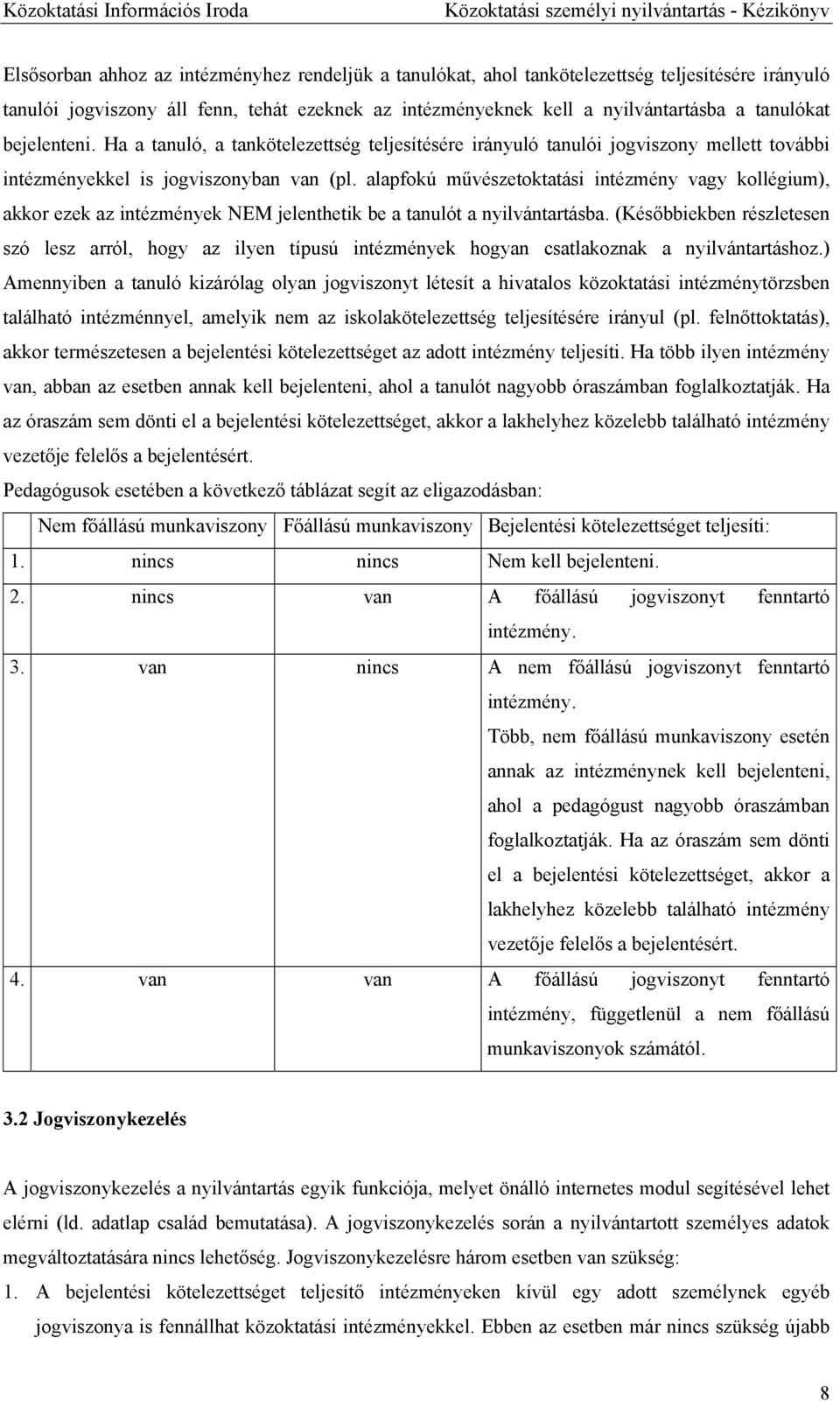 alapfokú művészetoktatási intézmény vagy kollégium), akkor ezek az intézmények NEM jelenthetik be a tanulót a nyilvántartásba.