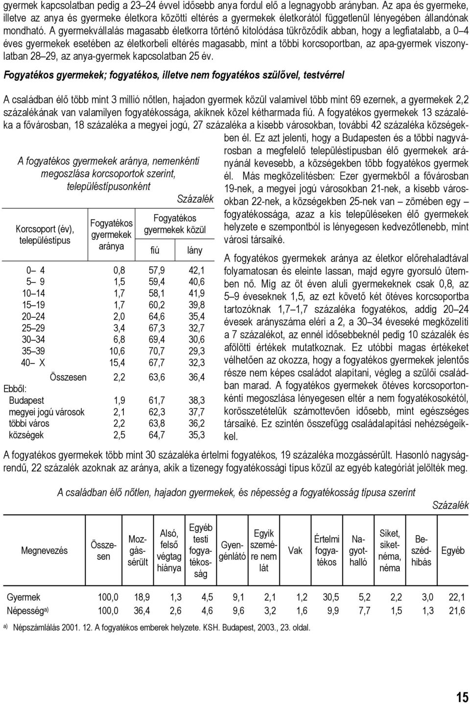 A gyermekvállalás magasabb életkorra történő kitolódása tükröződik abban, hogy a legfiatalabb, a 0 4 éves gyermekek esetében az életkorbeli eltérés magasabb, mint a többi korcsoportban, az