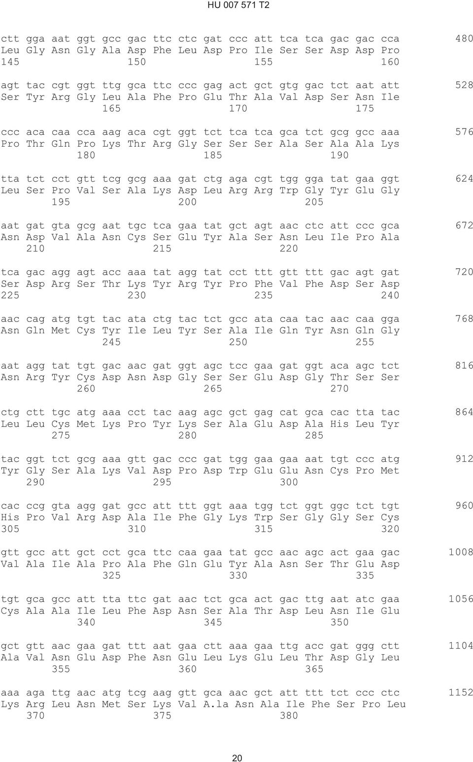 Ser Ala Ser Ala Ala Lys 180 185 190 tta tct cct gtt tcg gcg aaa gat ctg aga cgt tgg gga tat gaa ggt 624 Leu Ser Pro Val Ser Ala Lys Asp Leu Arg Arg Trp Gly Tyr Glu Gly 195 200 205 aat gat gta gcg aat