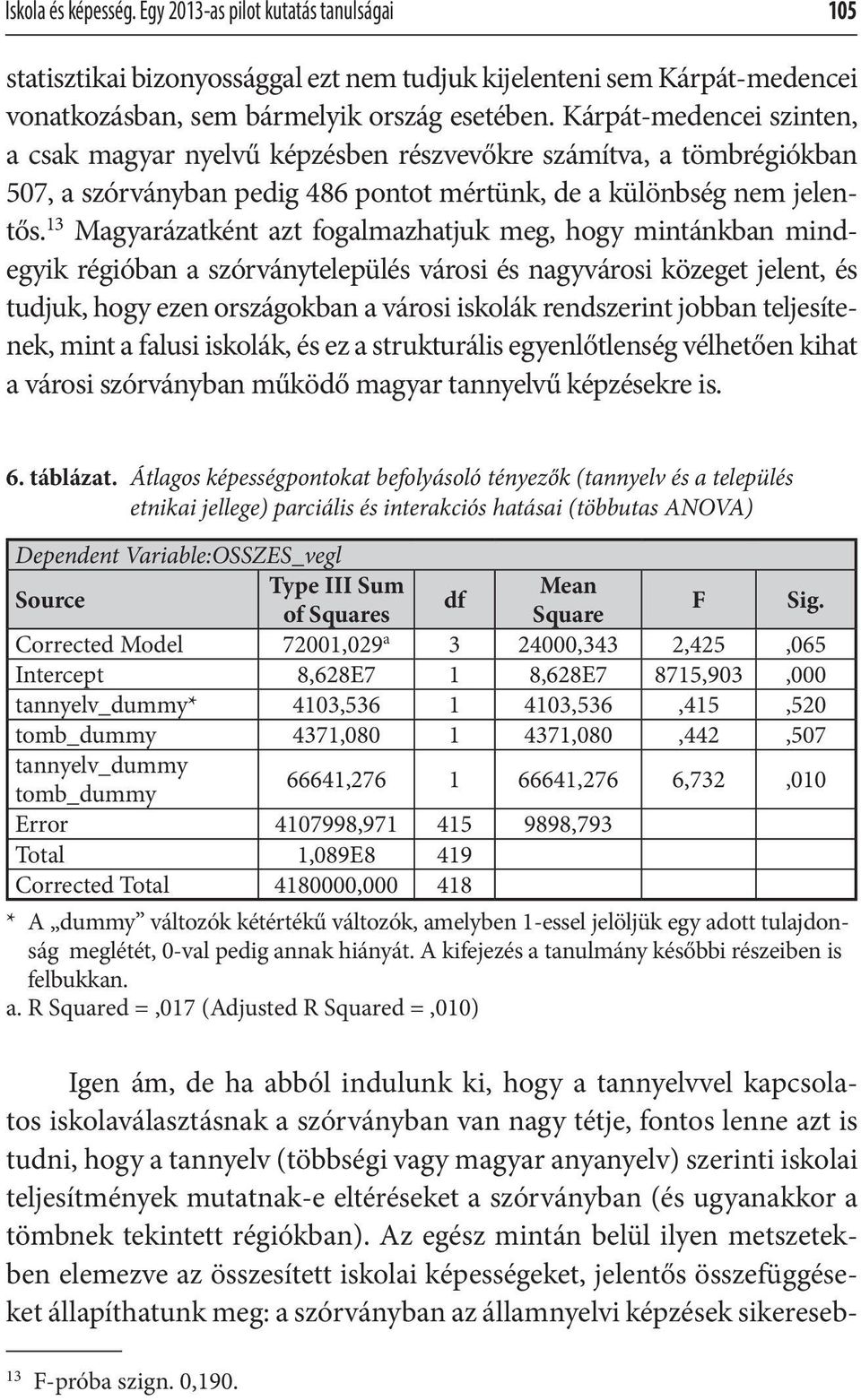 13 Magyarázatként azt fogalmazhatjuk meg, hogy mintánkban mindegyik régióban a szórványtelepülés városi és nagyvárosi közeget jelent, és tudjuk, hogy ezen országokban a városi iskolák rendszerint