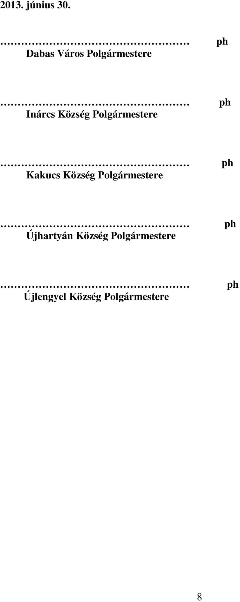 Polgármestere Kakucs Község