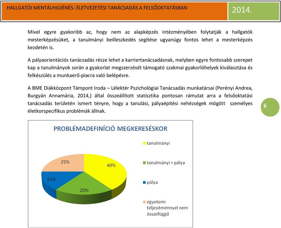 kiválasztása és felkészülés a munkaerő-piacra való belépésre.