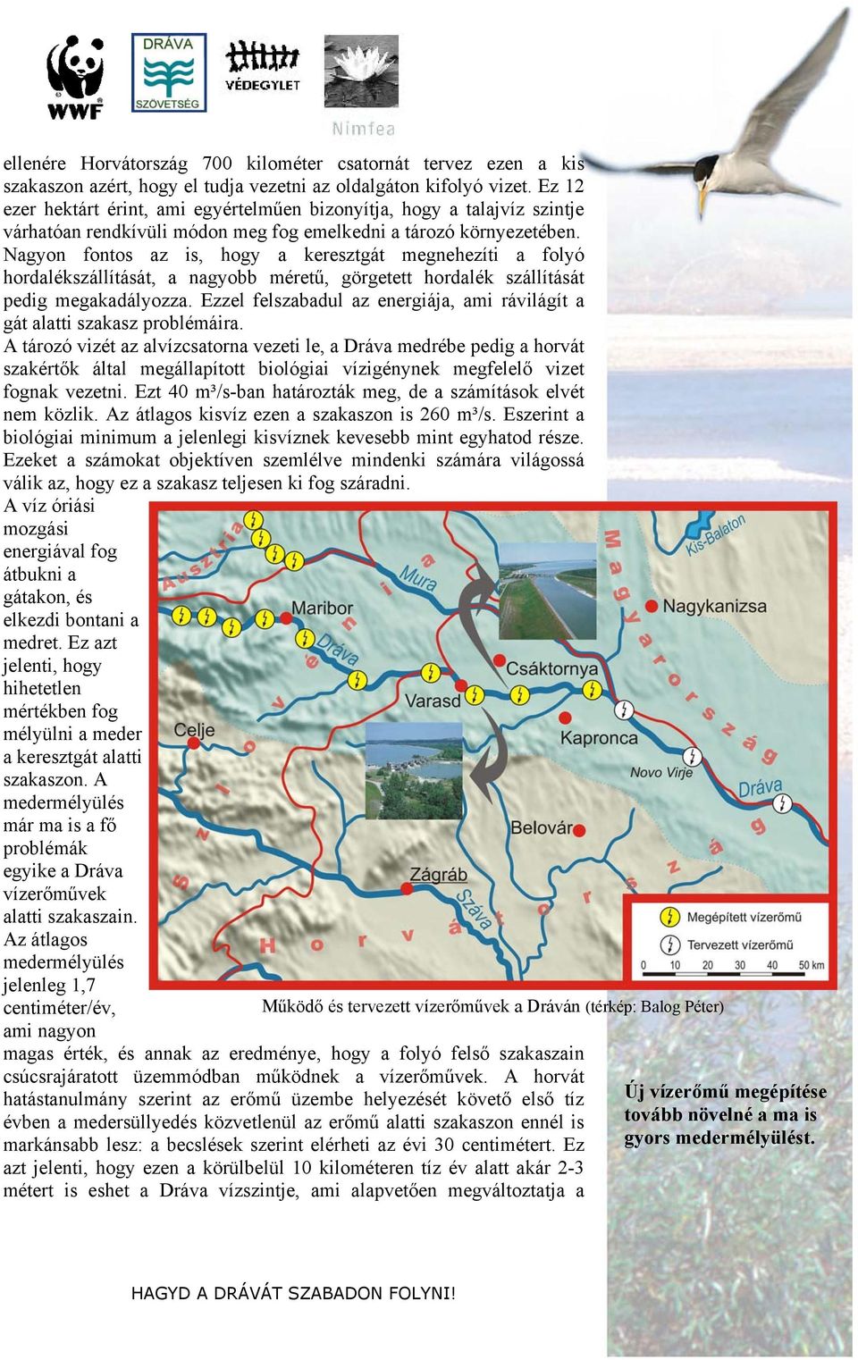 Nagyon fontos az is, hogy a keresztgát megnehezíti a folyó hordalékszállítását, a nagyobb méretű, görgetett hordalék szállítását pedig megakadályozza.