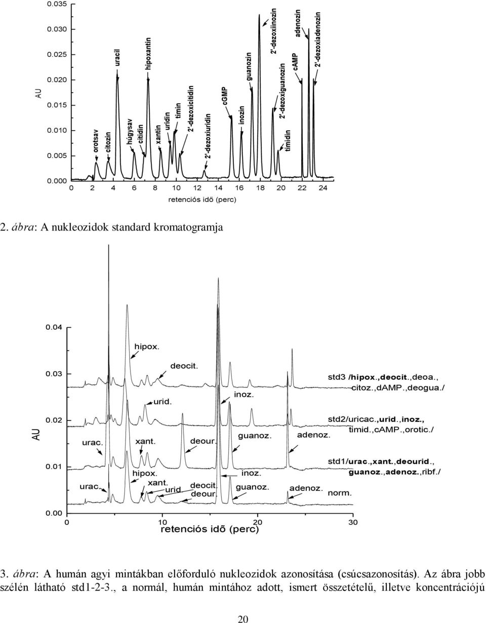 inoz. std3 /hipox.,deocit.,deoa., citoz.,damp.,deogua./ 0.02 urac. xant. deour. guanoz. std2/uricac.,urid.,inoz., timid.,camp.,orotic./ adenoz. 0.01 urac. hipox. xant. urid. deocit. deour. inoz.