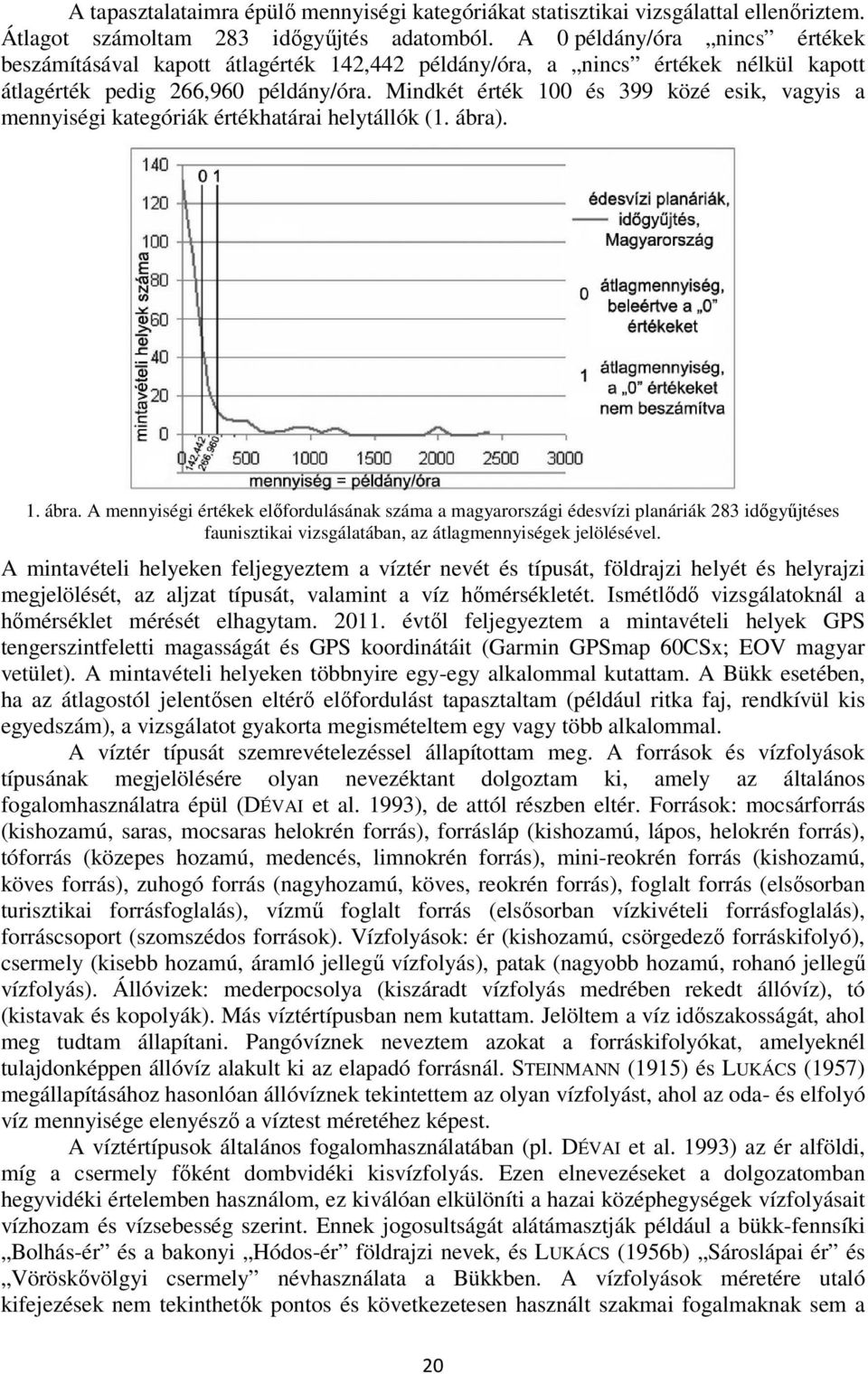 Mindkét érték 100 és 399 közé esik, vagyis a mennyiségi kategóriák értékhatárai helytállók (1. ábra)