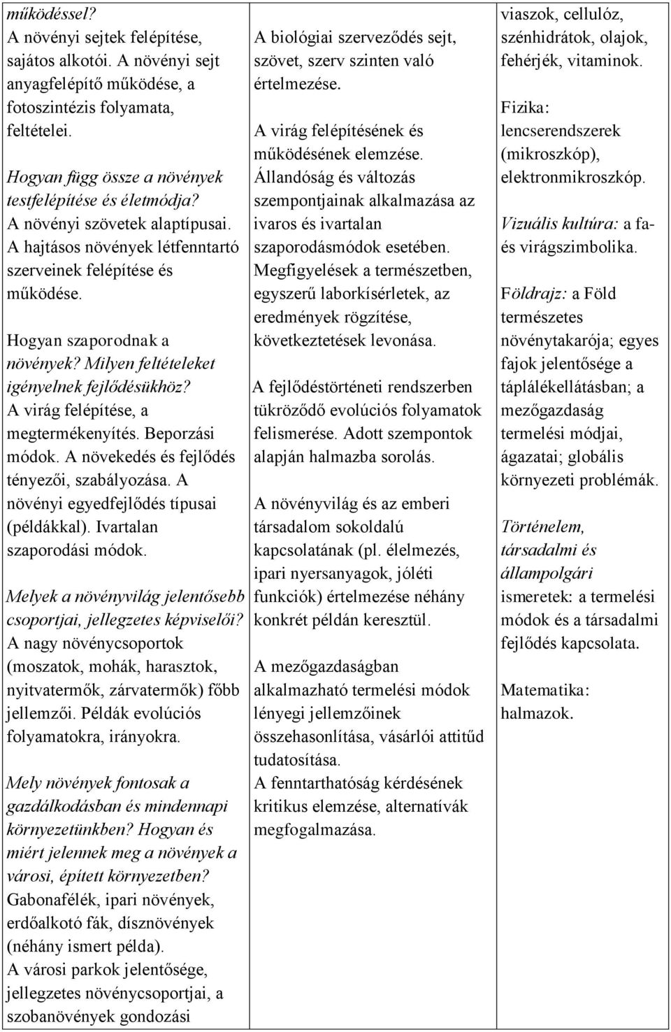 A virág felépítése, a megtermékenyítés. Beporzási módok. A növekedés és fejlődés tényezői, szabályozása. A növényi egyedfejlődés típusai (példákkal). Ivartalan szaporodási módok.