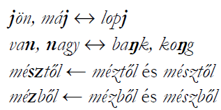 Folyamatok, jelenségek Szinkrón (alternációk) vs.