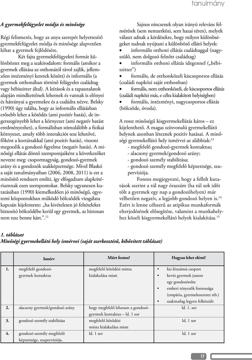 otthonában történő felügyelet családtag vagy bébiszitter által). A leírások és a tapasztalatok alapján mindkettőnek lehetnek és vannak is előnyei és hátrányai a gyermekre és a családra nézve.