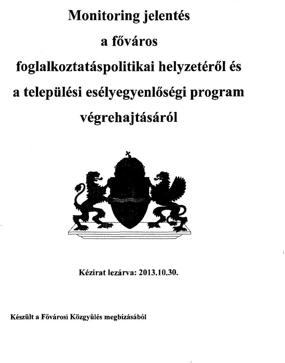 települési esélyegyenlőségi program