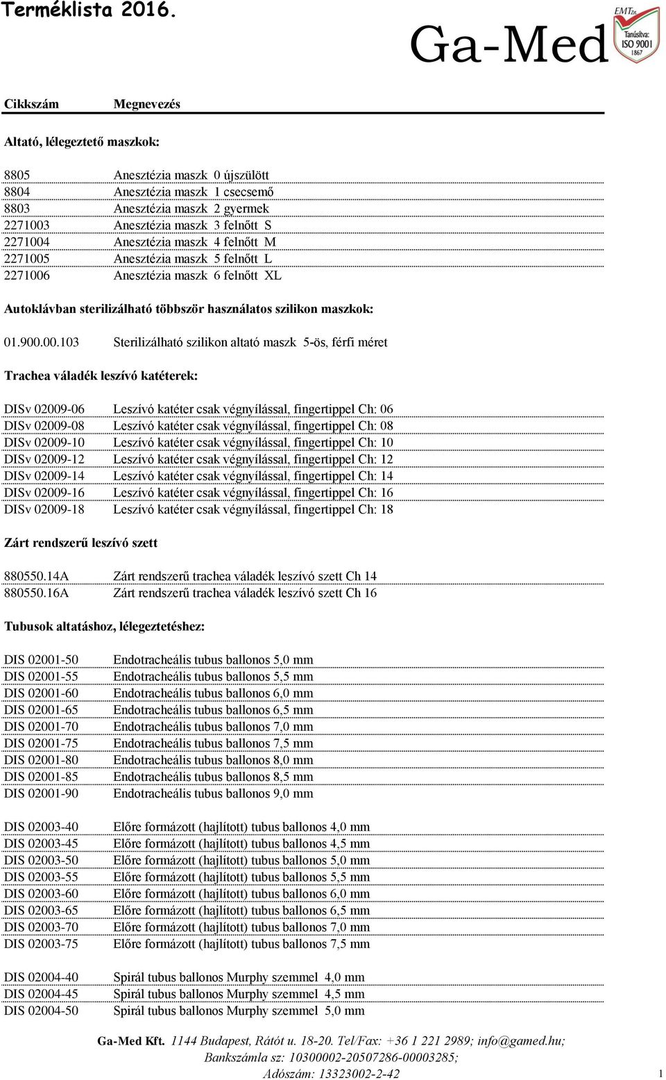 Anesztézia maszk 5 felnőtt L 2271006