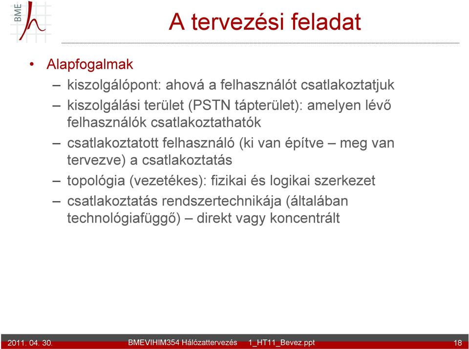 csatlakoztatott felhasználó (ki van építve meg van tervezve) a csatlakoztatás topológia