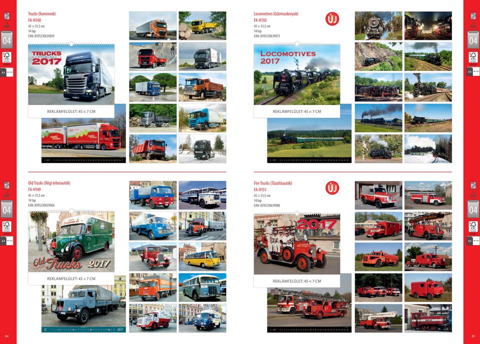 Old Trucks (Régi teherautók) FA-H149 cm EAN: