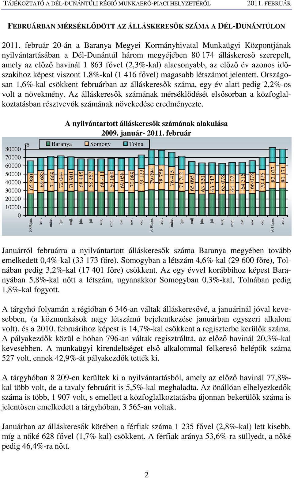 alacsonyabb, az elızı év azonos idıszakihoz képest viszont 1,8%-kal (1 416 fıvel) magasabb létszámot jelentett.