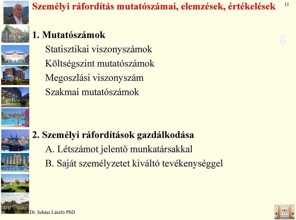 Megoszlási viszonyszám Szakmai mutatószámok 2.